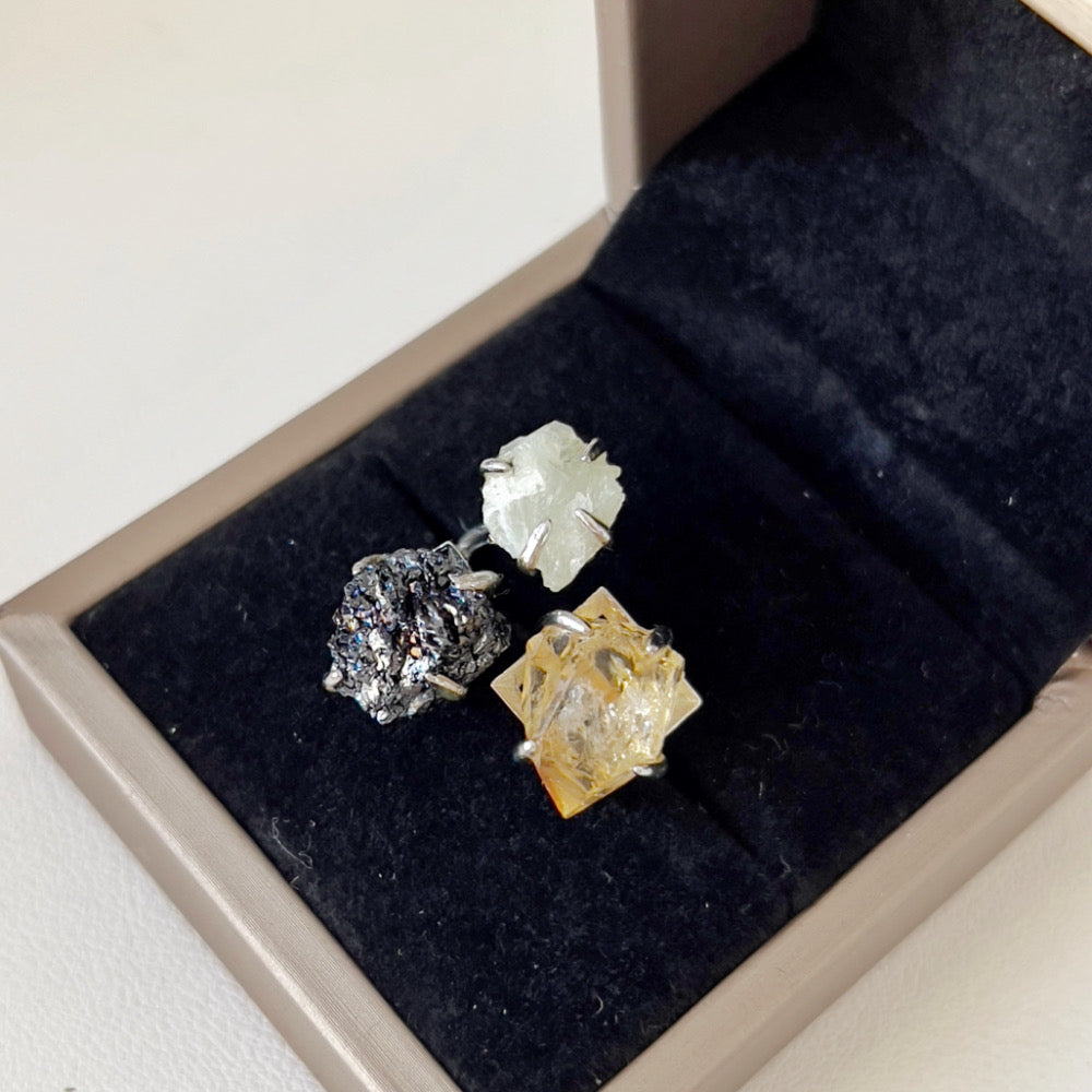 Mystery Box - Natural Crystal Stone Design Ring No.4