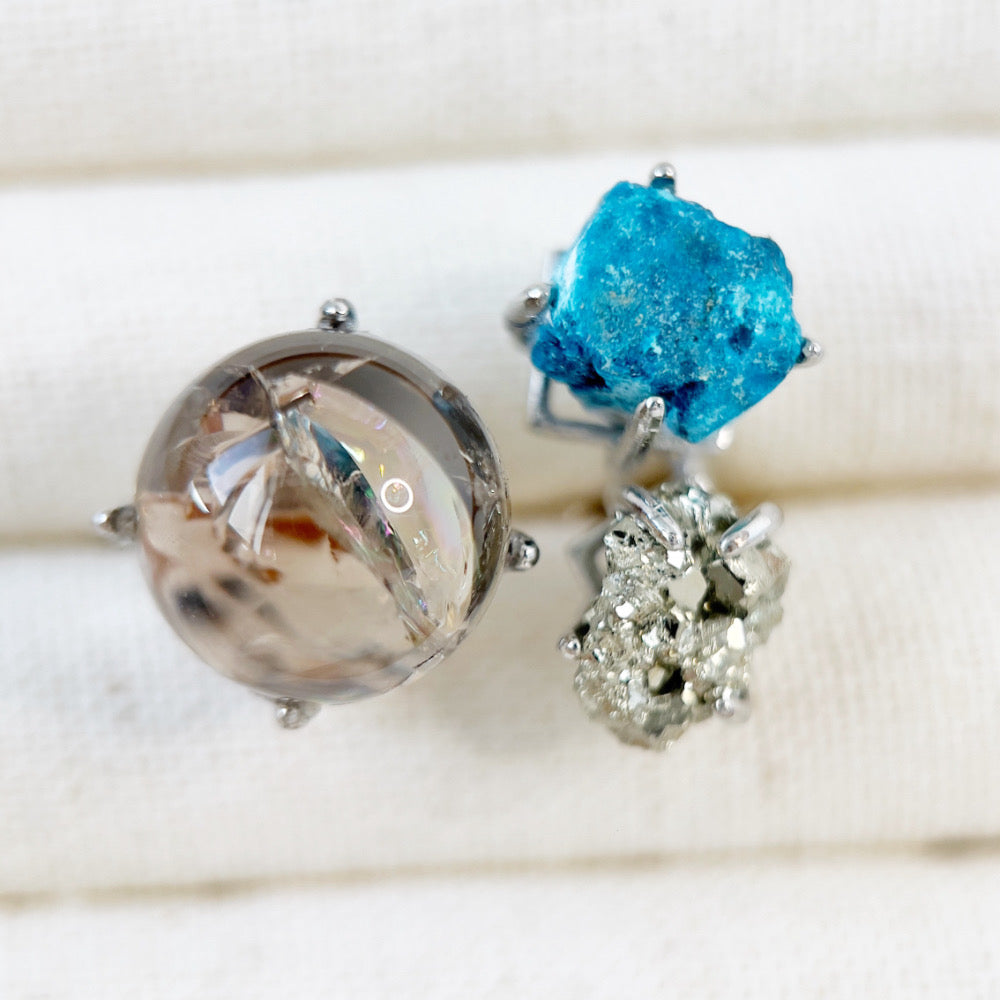 Mystery Box - Natural Crystal Stone Design Ring No.2