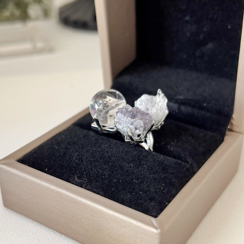 Mystery Box - Natural Crystal Stone Design Ring No.2