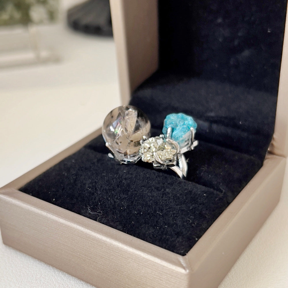Mystery Box - Natural Crystal Stone Design Ring No.2