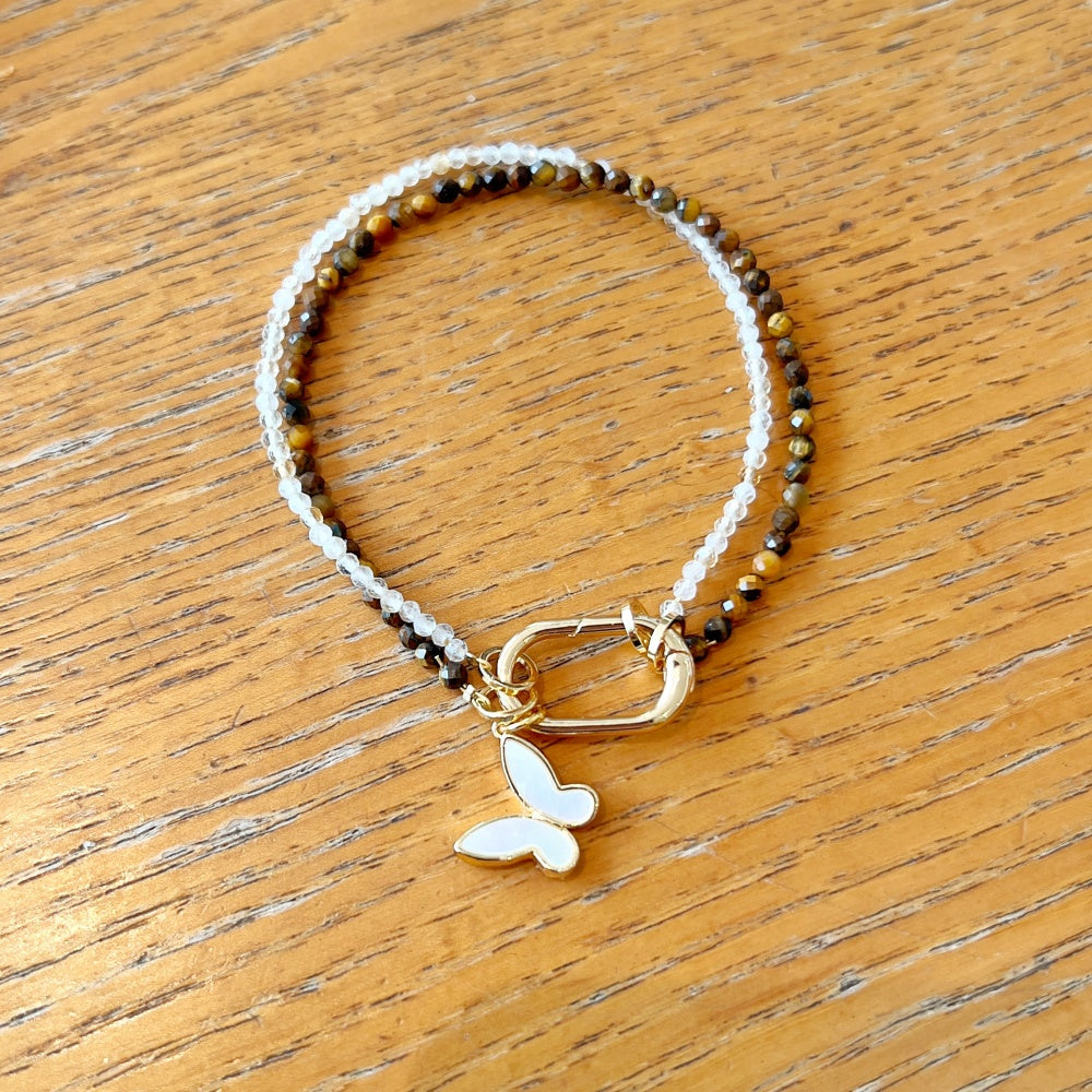 Stackable Crystal Bracelet 2mm Citrine (Charm not included)