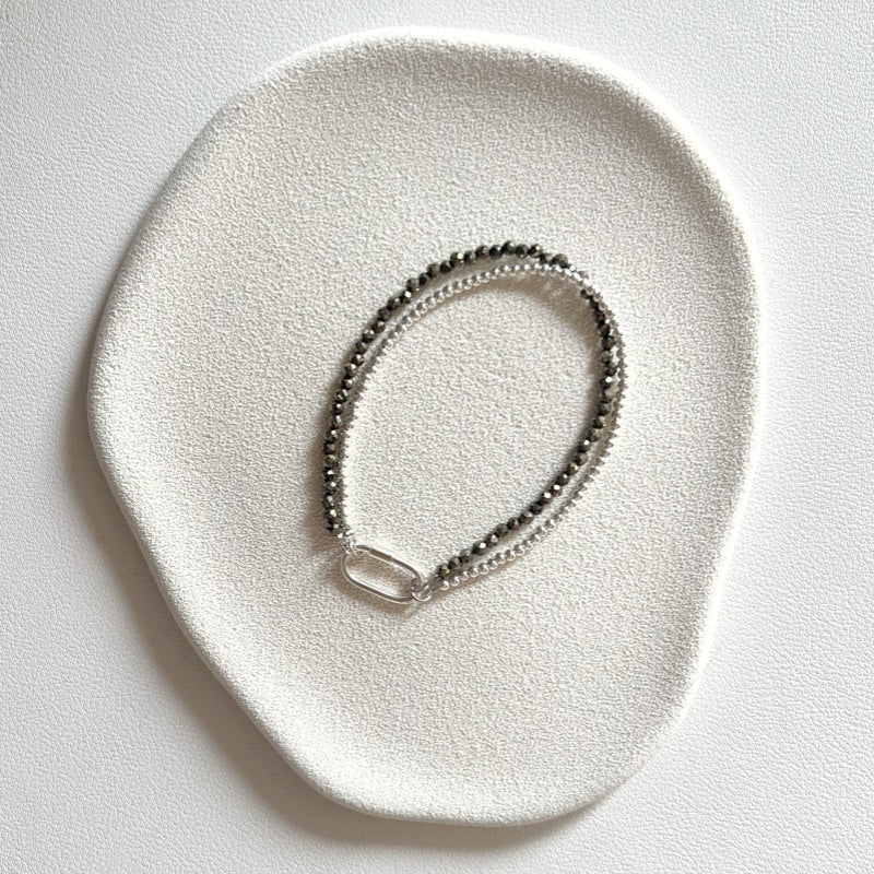 Stackable Crystal Bracelet 925 silver beaded bracelets (Charm not included)