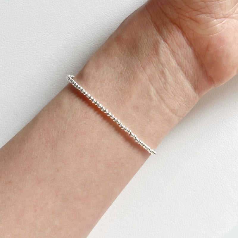Stackable Crystal Bracelet 925 silver beaded bracelets (Charm not included)