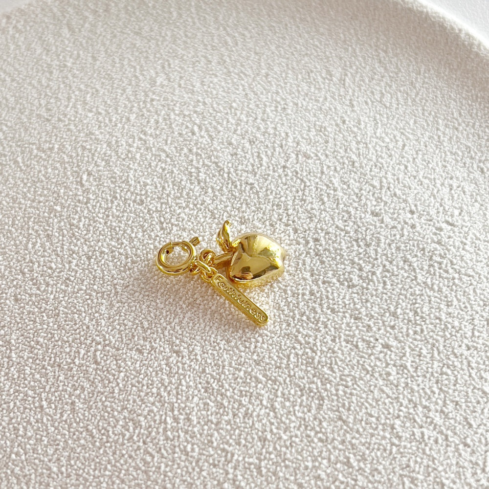 Golden Color Charms Food and Fruit Theme