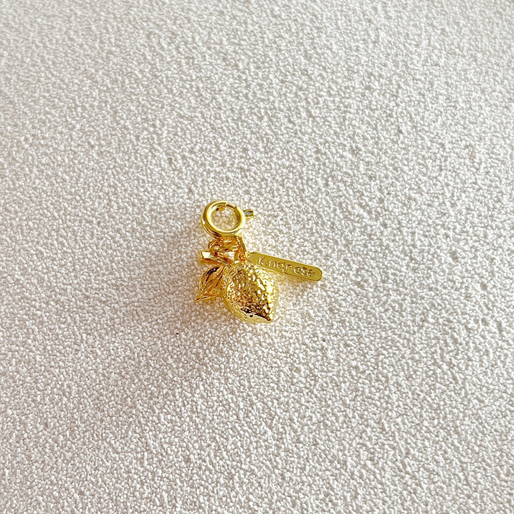 Golden Color Charms Food and Fruit Theme