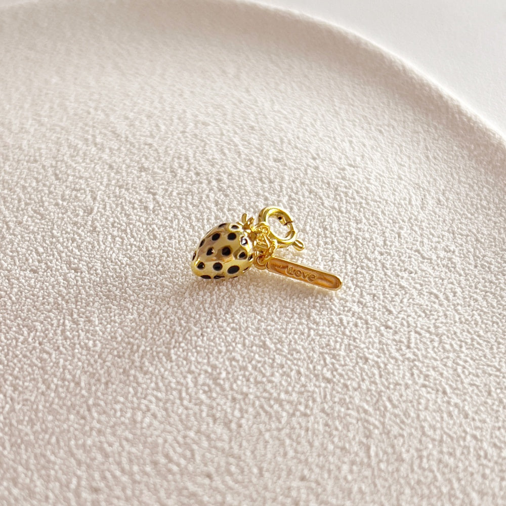 Golden Color Charms Food and Fruit Theme