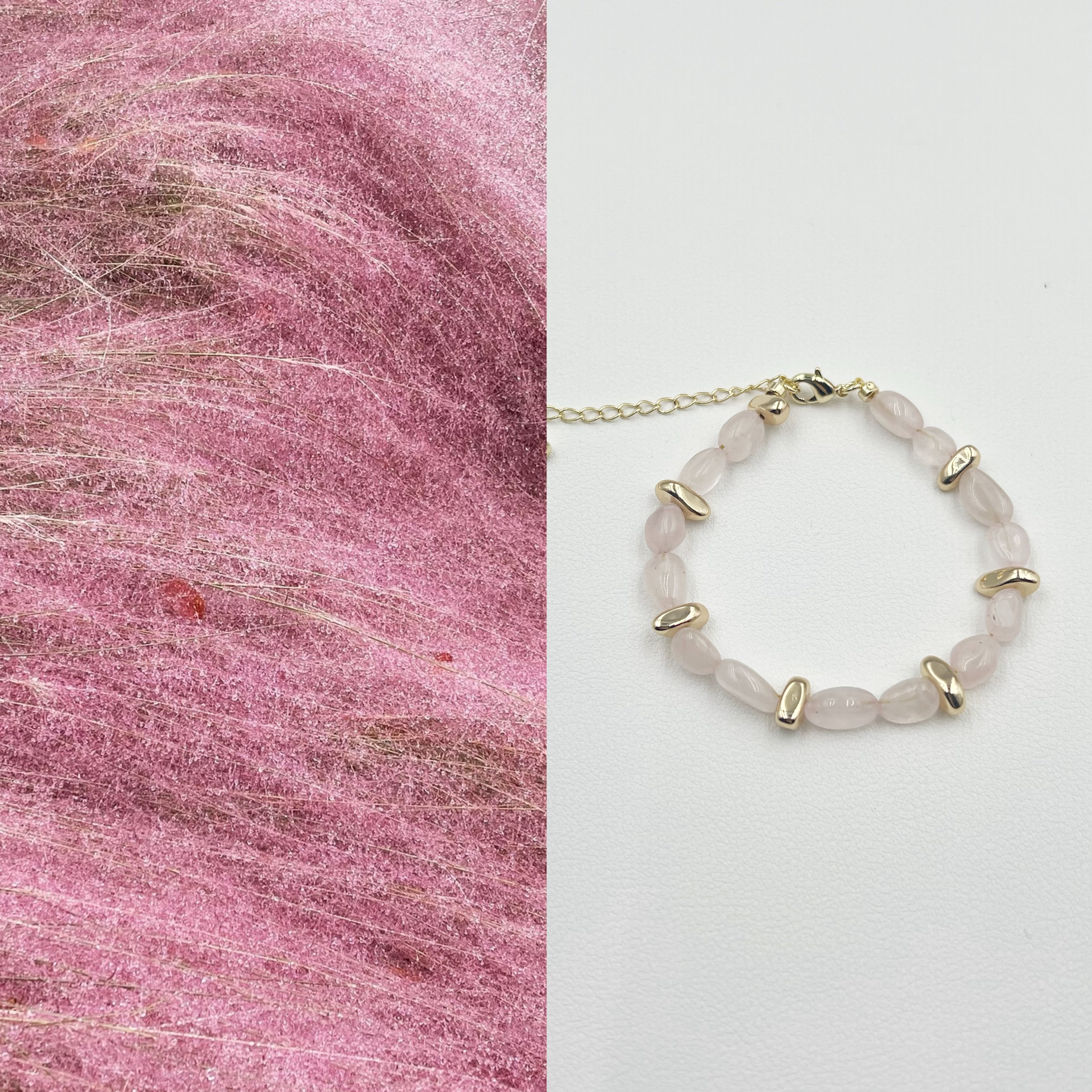 Enchanted Forest Rose Quartz Romance bracelet