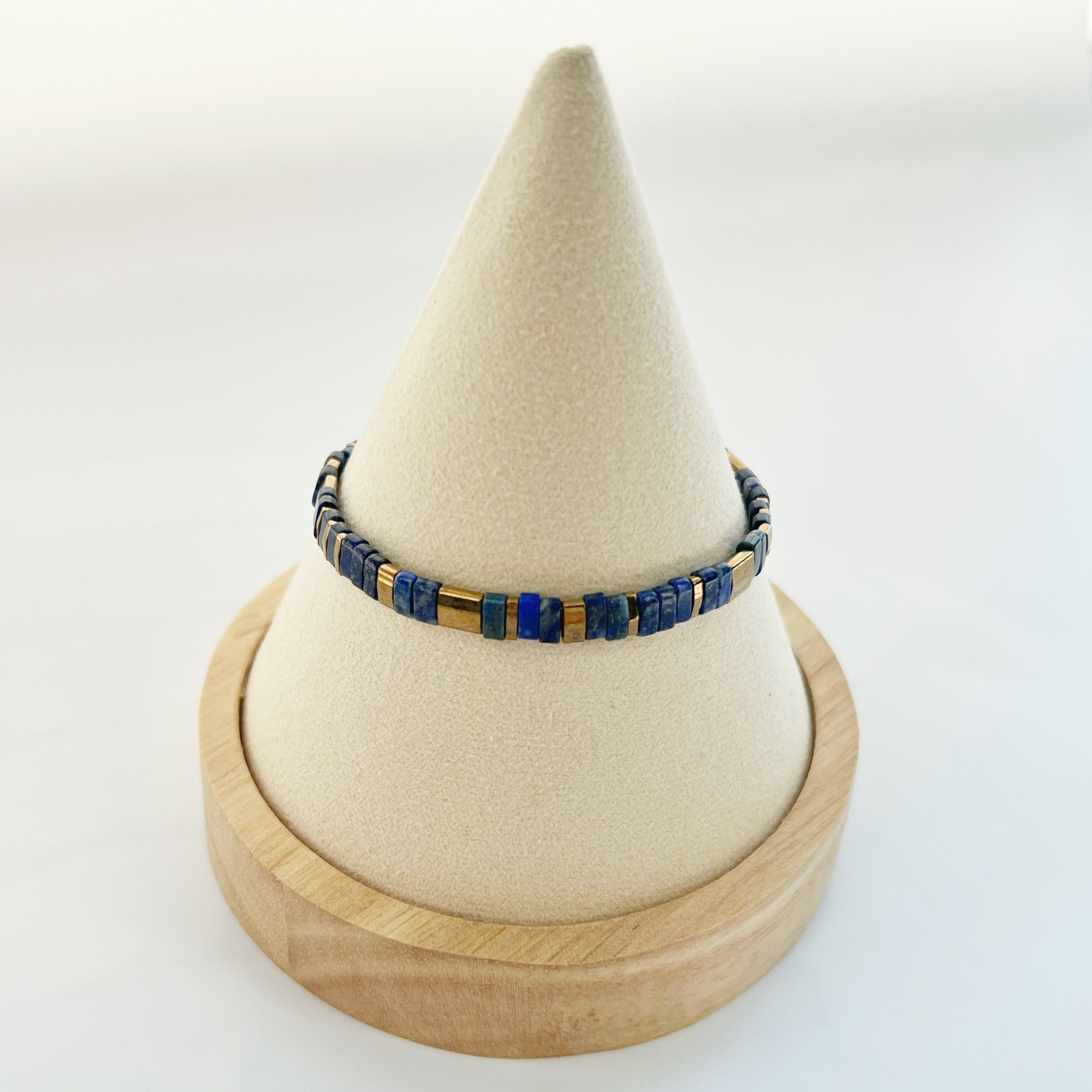 Natural Forest Tila Lapis Lazuli Bracelet