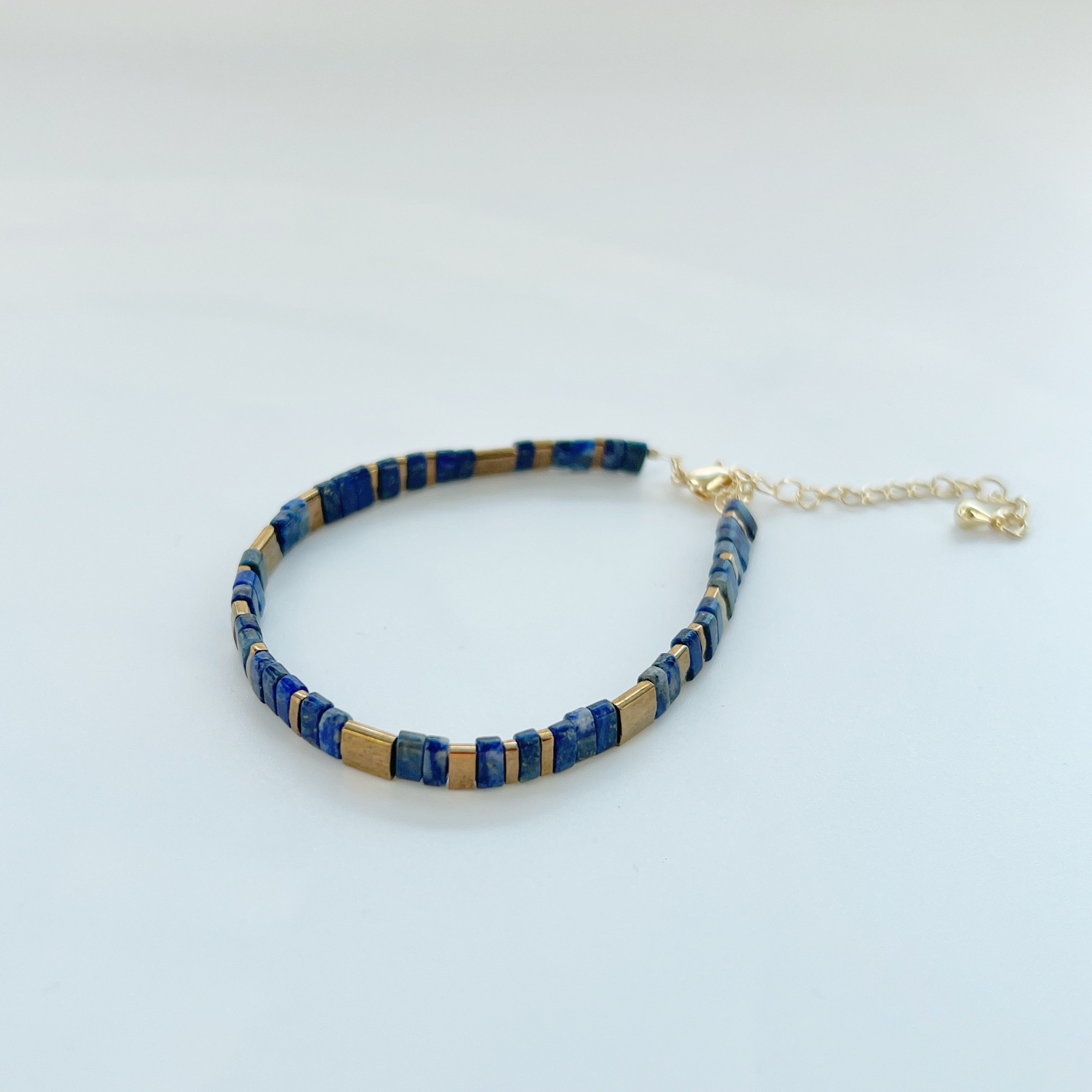 Natural Forest Tila Lapis Lazuli Bracelet