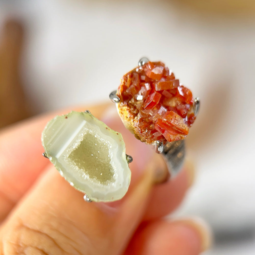 Mystery Box - Natural Crystal Stone Design Ring No.8
