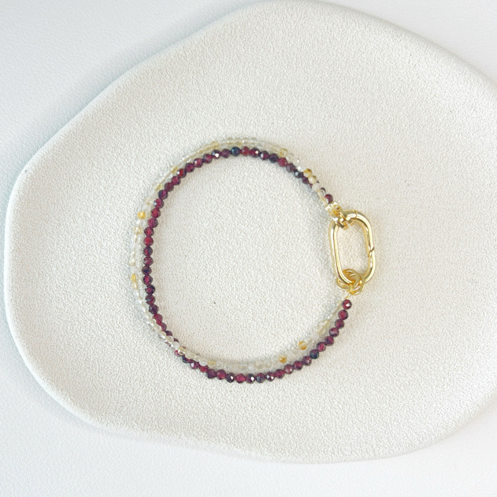 My Zodiac Leo Citrine Garnet bracelet set