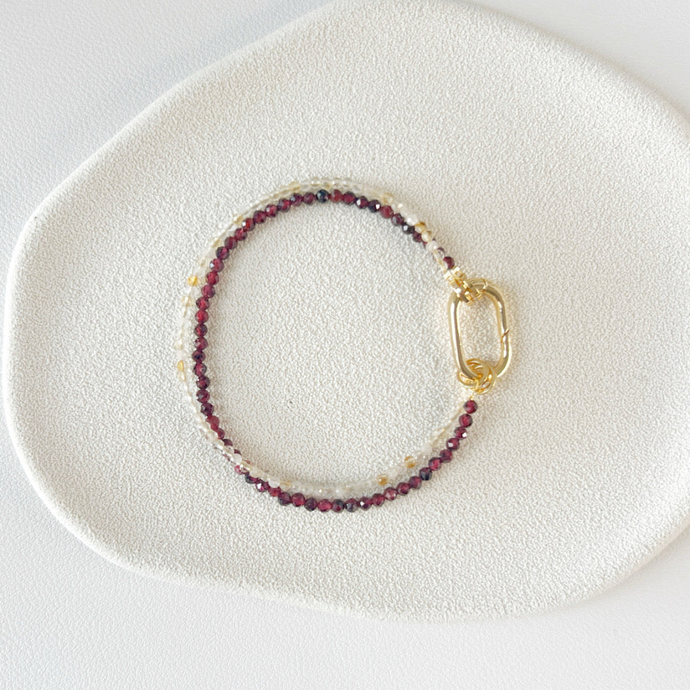 My Zodiac Leo Citrine Garnet bracelet set