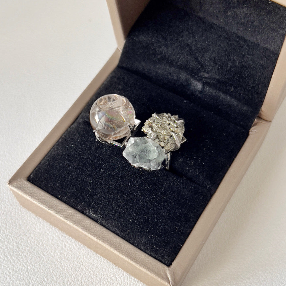 Mystery Box - Natural Crystal Stone Design Ring No.2