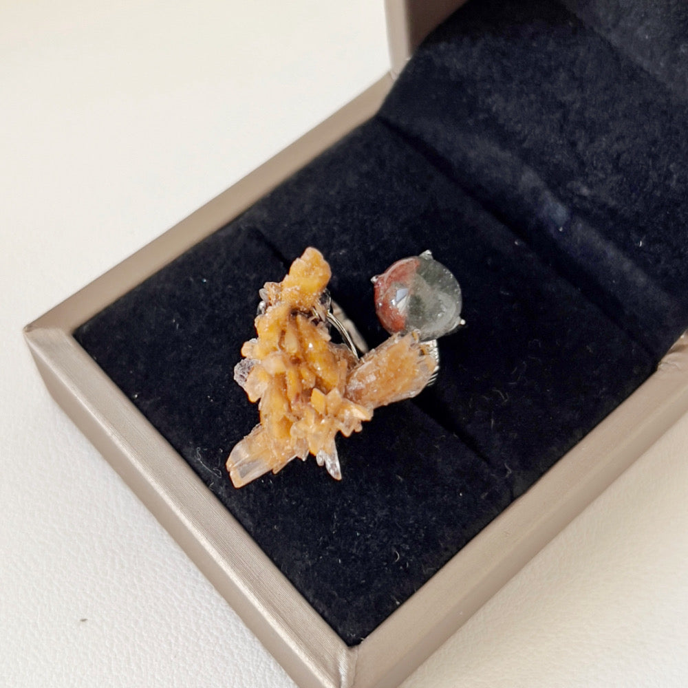 Mystery Box - Natural Crystal Stone Design Ring No.10