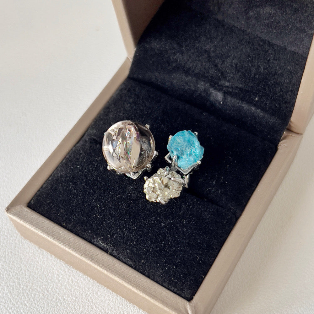 Mystery Box - Natural Crystal Stone Design Ring No.2