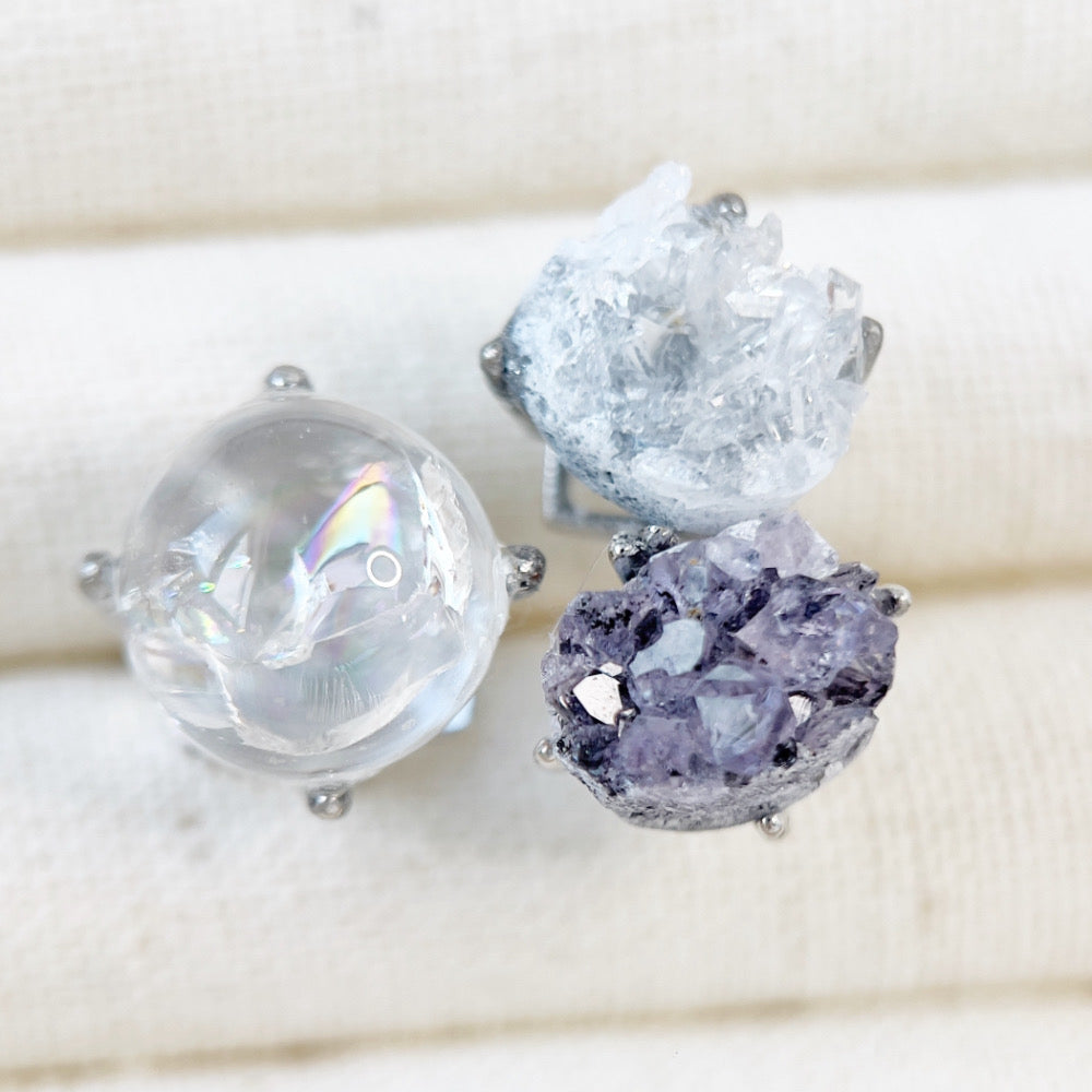 Mystery Box - Natural Crystal Stone Design Ring No.2