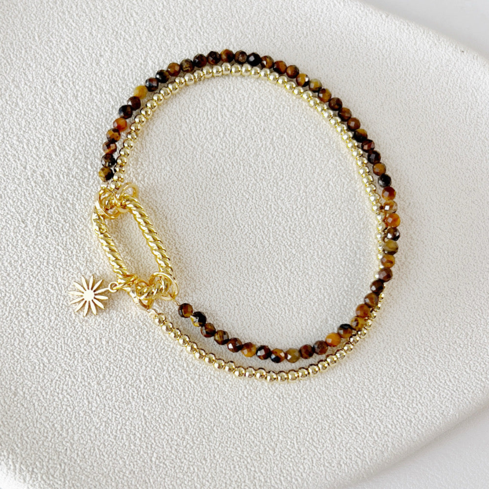 My Zodiac Gemini Tiger's eye bracelet (charms not included)