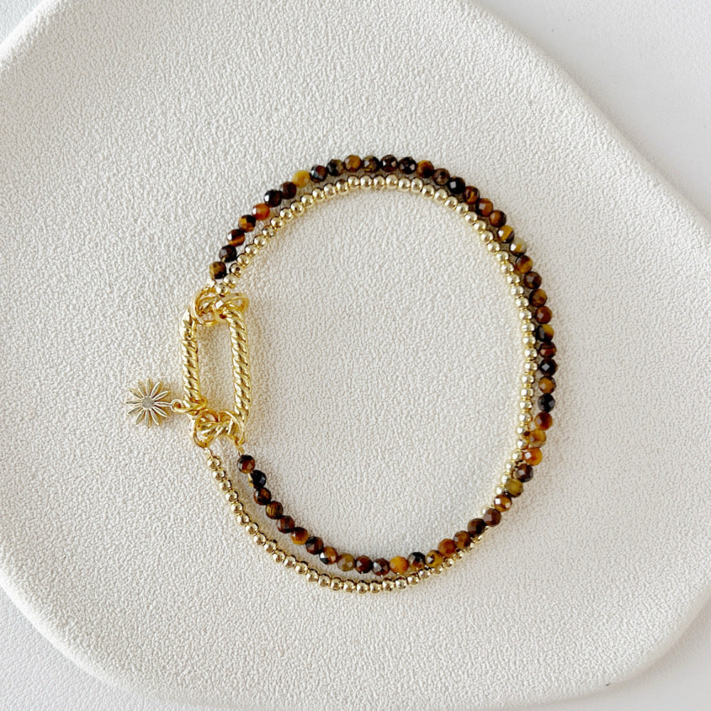 My Zodiac Gemini Tiger's eye bracelet (charms not included)