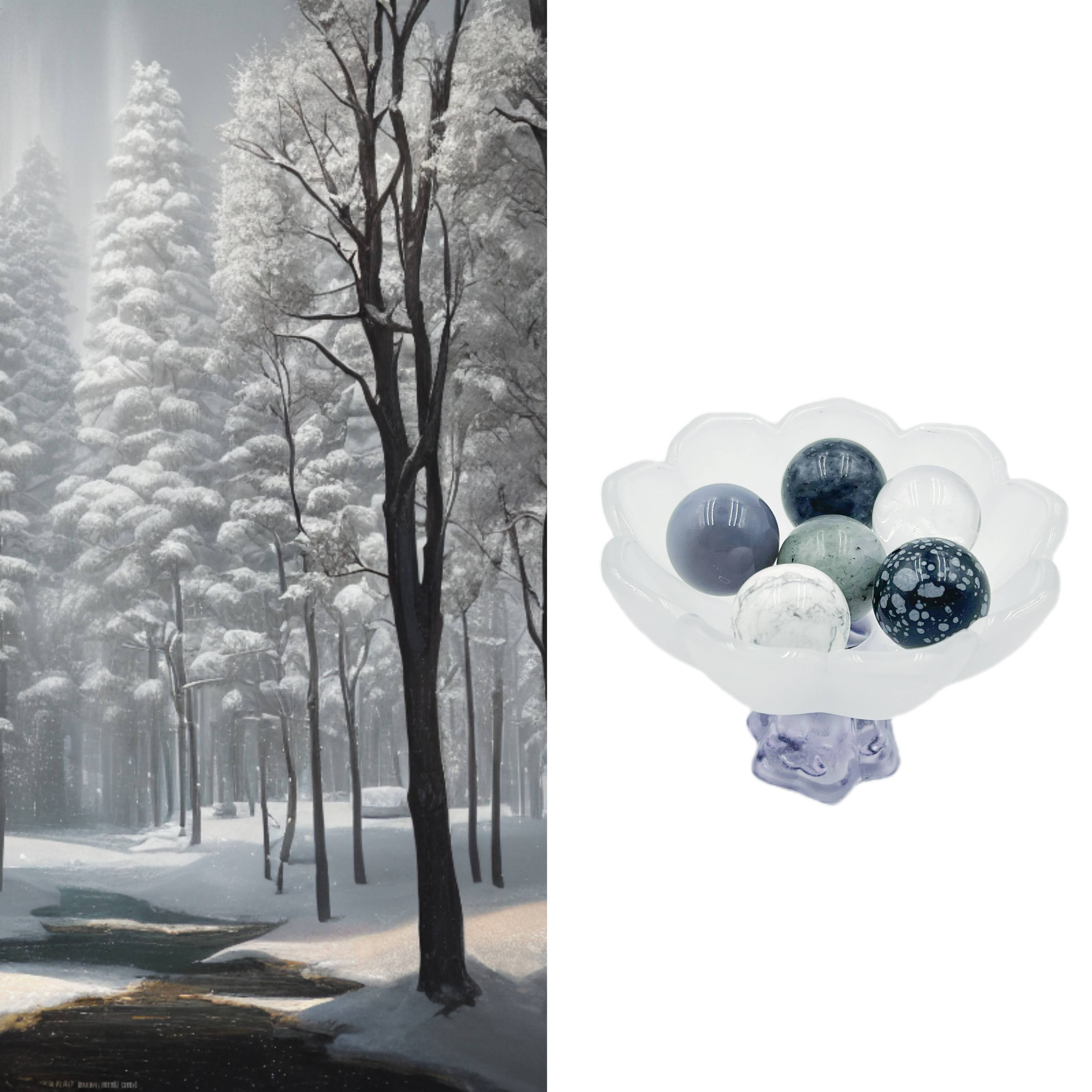 Wintry Forest Balance Crystal Set